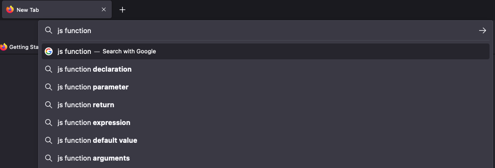 Screencap - Search js function