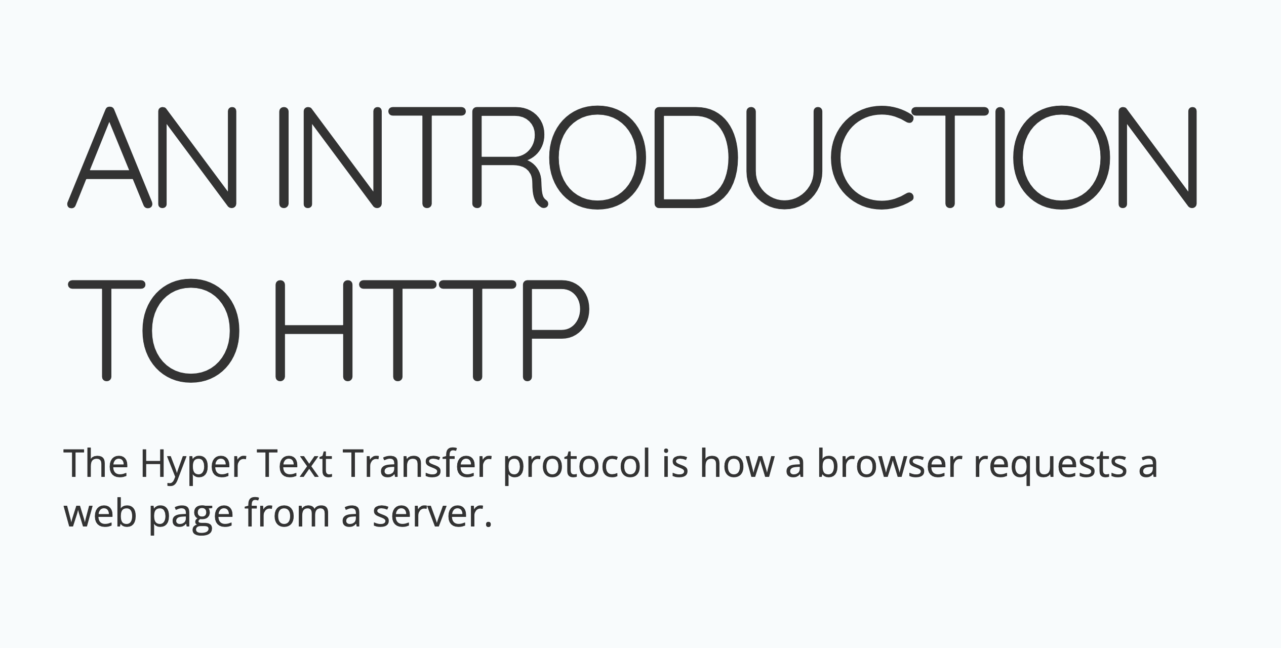 Slides: Introduction to HTTP