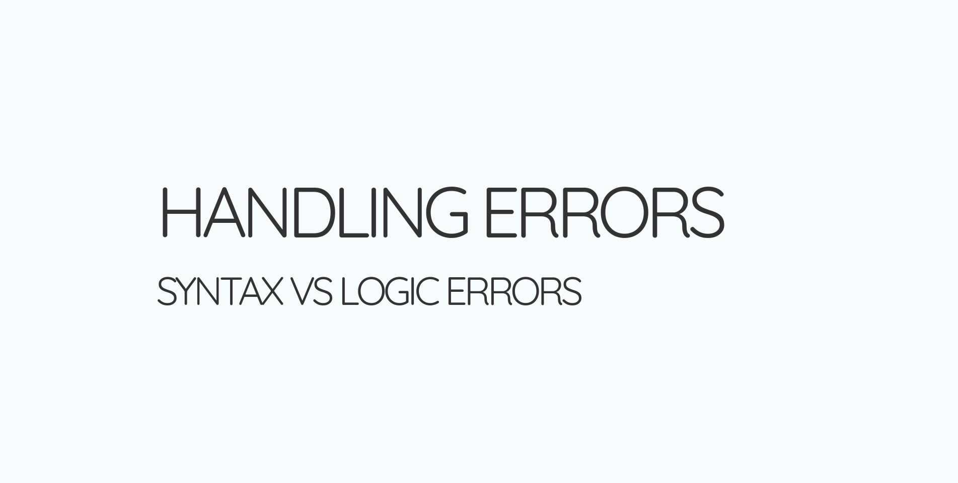 Slides - handling errors