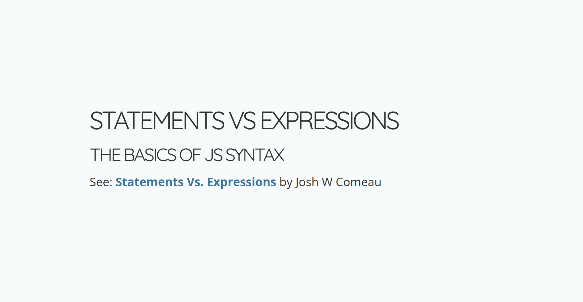 Slides - Statements vs Expressions