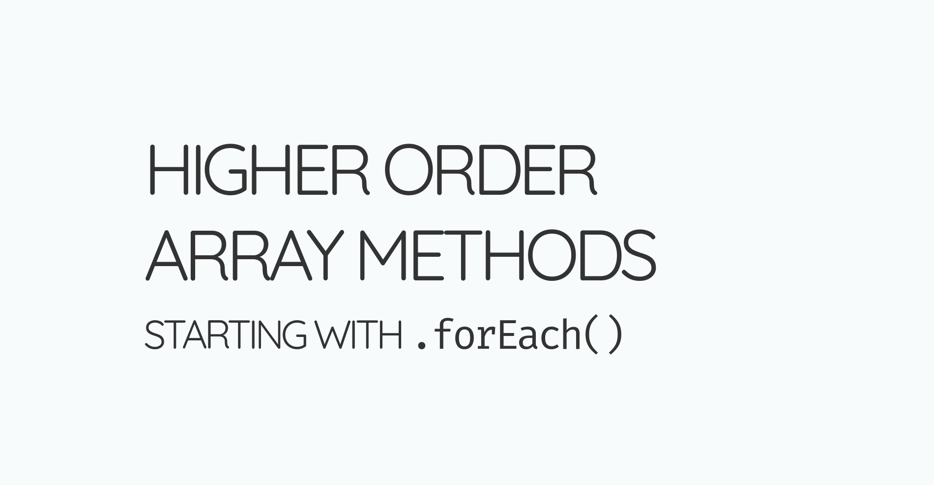 Slides - Javascript array methods