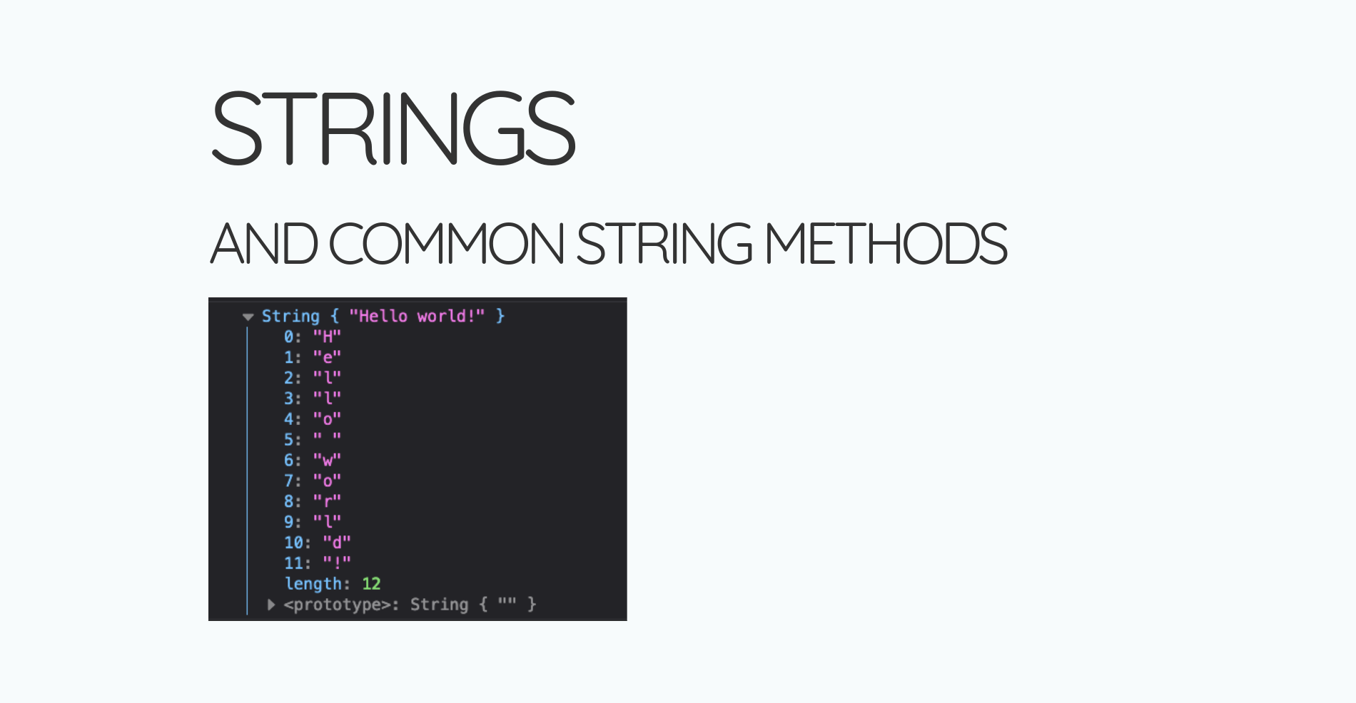 Slides - Javascript strings